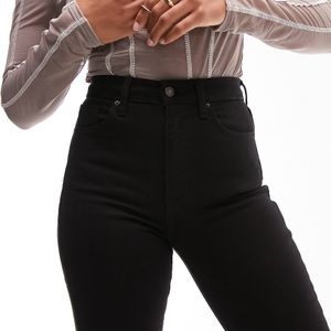 High Rise Black Flare Jeans