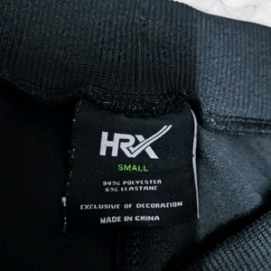 HRX Black Solid Active Joggers