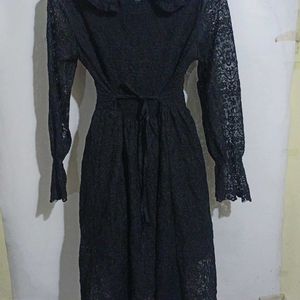 CUTE BLCK NET FROCK