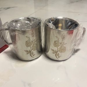 Stainless Steel Coffee Mug Set Of 2