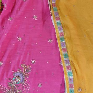 PATIALA HOUSE CHANDERI SILK SITCHED KURTA SET