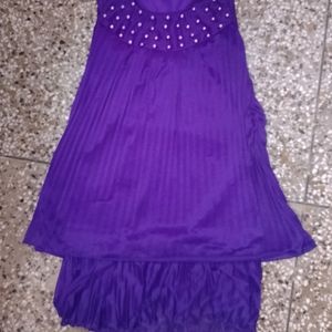 Cut Sleeves Purple Top