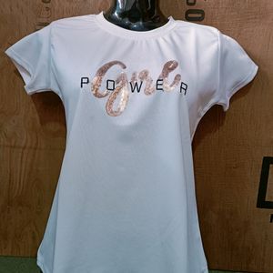 🤍 White Power Girl Tshirt