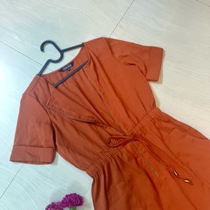 Rust Orange 🍊 A Line Dress