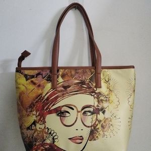 AUBREY Printed Fashion Tote Bag.