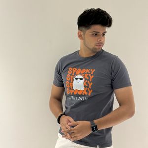 New Regular Fit Printed T-shirt With Tag For Men