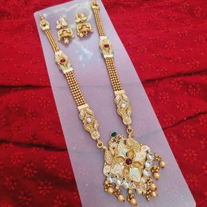 Rajwadi Long Necklace Set