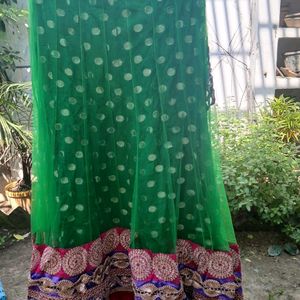 Green Lenhga Choli With Dupatta