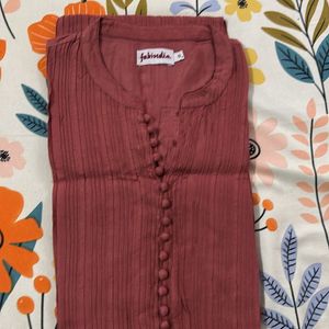 Rust Cotton Blend Kurti