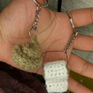 Crochet Poop&Paper Keychain