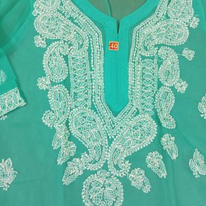 Chikankari Kurti Without Glass Work