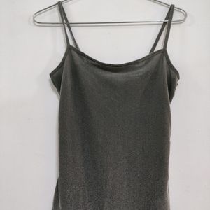 Party Wear Silver Strappy Top