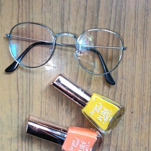 A Combo Of Sunglasses And Nailpaints