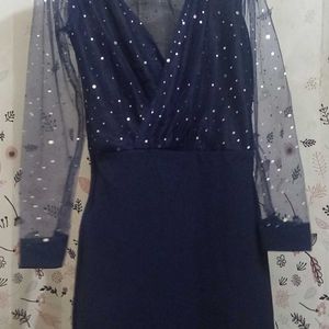 Navy Blue Sequin Dress