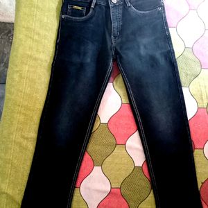 It Is A Jeans Pant Of Black Colour Branded