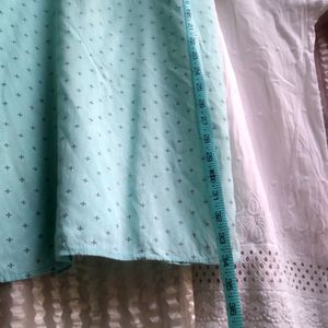 Sky Blue Kurti Set With Plazo