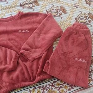 Fleece Track Pants Set For Women