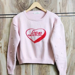 Pink Shaded Sweater Size-36