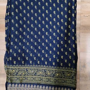 Laxmi Narayan Blue Printed Saree