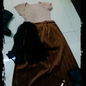 Velvet  Brown Urbanic Copied Skirt