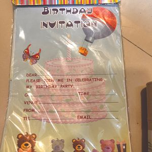 Birthday Party Invitations Cards With Envelopes