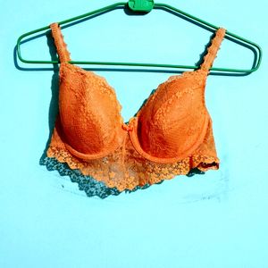 Beautiful Orange Coral Padded Bra