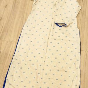 Blue And Off White Kurti