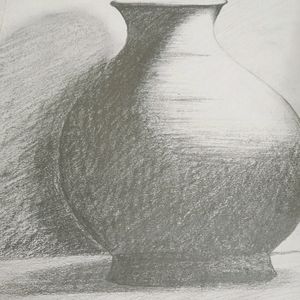 Beutiful Pot Still Life Drawing