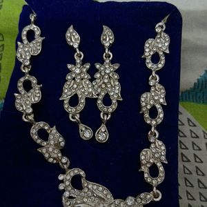 Silver Colour Jewellery Set