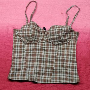 H&M Twill Bustier Top