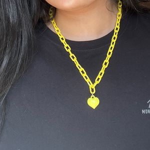 Yellow Heart Necklace - Imported