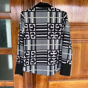 Abstract Print Shirt For Women