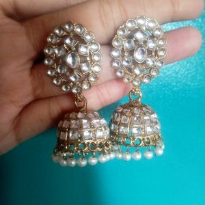 American Diamond Studded Jhumkas