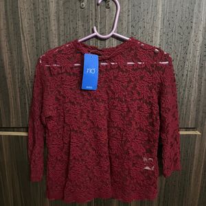 Net Embroidery Top