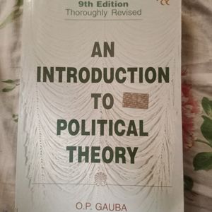 An Introduction To Political Theory By O.P. GAUBA