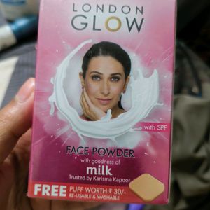 London Glow Face Powder With Free Puff Worth 30/-