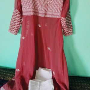 Chikankari Kurti With Pant