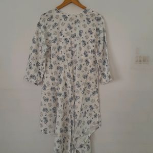 White Printed Kurta (Women's)