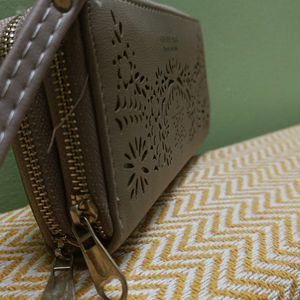 Fancy Double Zipper Women Wallet