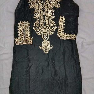 Velvet Partywear Kurta Set