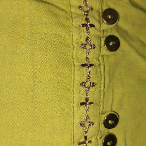 Golden Green Kurta By Lifestyle