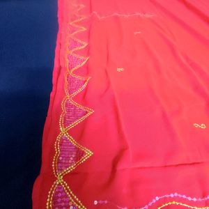 Red Jamki Grand Saree