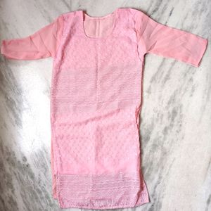 Embroidery Pink Kurta