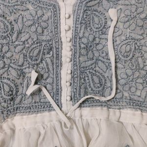 Chikankari Short Kurti