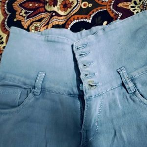 This is my high-waist blue coloured jeans.