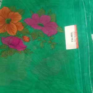 Flower Print Saree