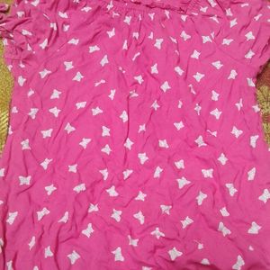 Butterfly Printed Top For Girls