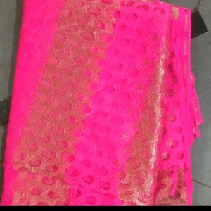 Net Saree Without Blouse ( New Without Tag)