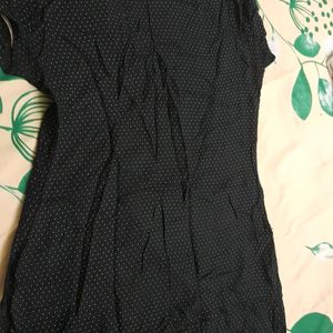 Black Polka Dots Top For Women