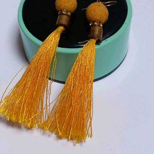 Yellow Earrings For Haldi Ceremony